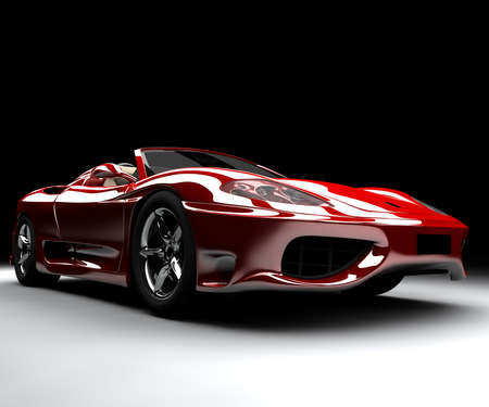 A front red carの写真素材
