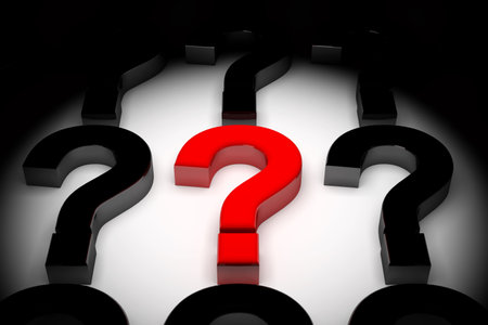 A red question markの写真素材