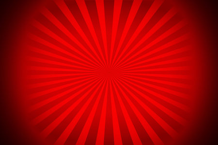 A red sunburst vectorialized rays with black cornersの写真素材