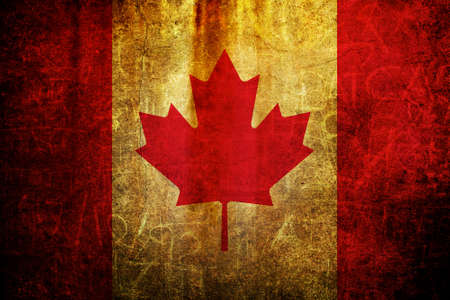An old grunge flag of Canada stateの写真素材