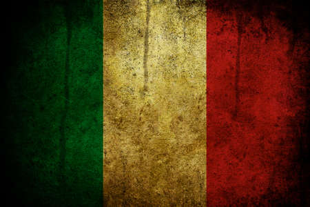 Grunge and burned flag of the Italyの写真素材