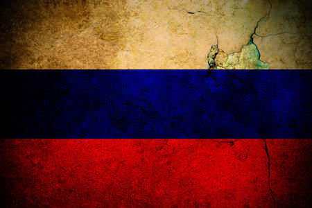 An old grunge flag of Russia stateの写真素材