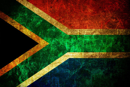 An old grunge flag of South Africa stateの写真素材