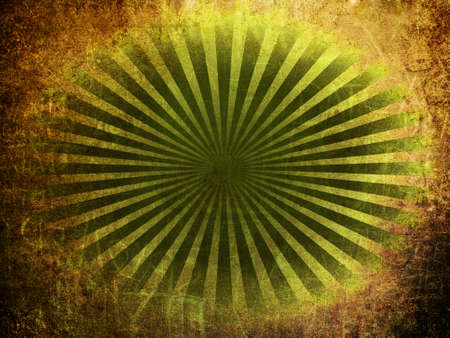 Many green grunge rays with burned edgeの写真素材