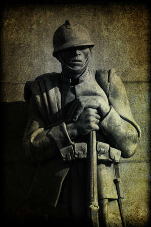 A burned card of a soldier of the warの写真素材