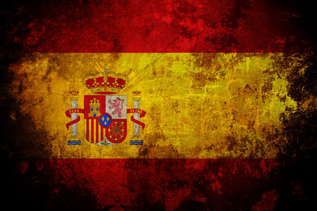 An old grunge flag of Spain stateの写真素材