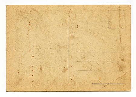 Reverse side of an old grunge postcardの写真素材