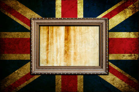 A Vintage frame on an England flagの写真素材