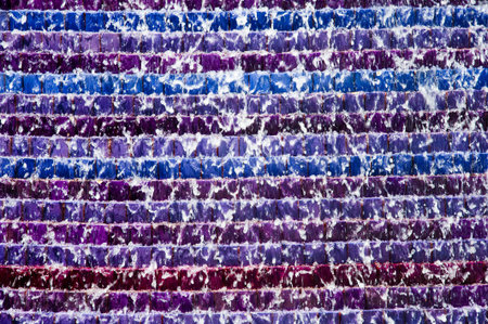 Texture of a colored fountain in Lisbonの写真素材