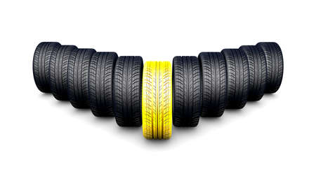 Wheel isolated on a white backgroundの写真素材