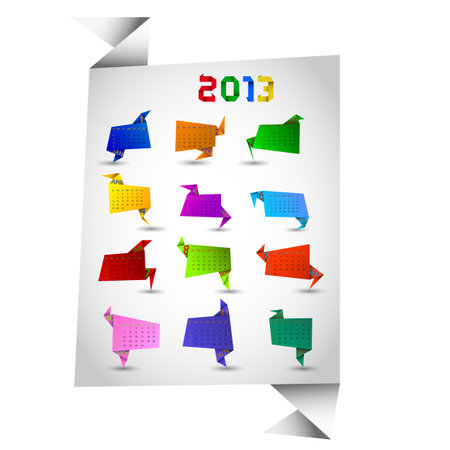 Paper calendar for 2013 illustrationのイラスト素材