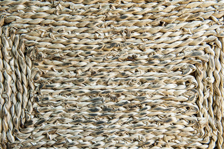 Twisted wickerwork surface texture for your backgroundの写真素材