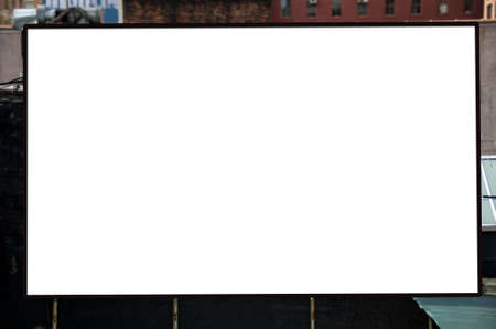 A large blank urban billboard with copy spaceの写真素材