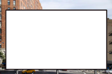 A large blank urban billboard with copy spaceの写真素材