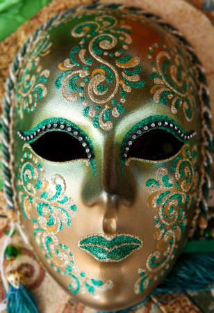 Colorful venetian mask with many details on itの写真素材