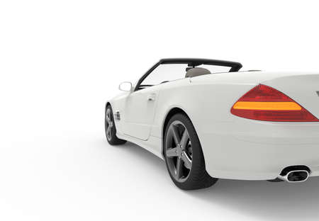 3d rendering of a brandless generic white carの写真素材