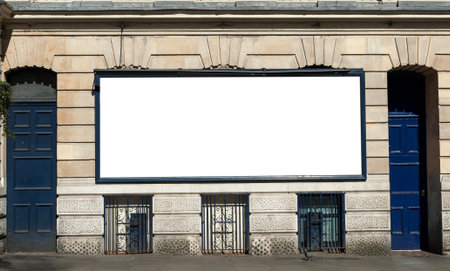 Large blank urban billboard with copy spaceの写真素材