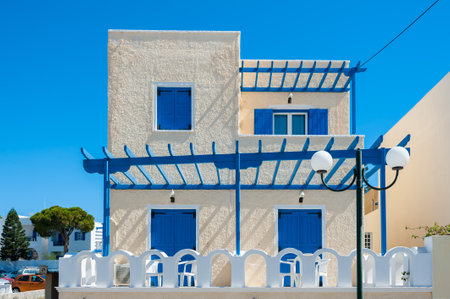 A beautiful home in Santorini island - Greeceのeditorial素材