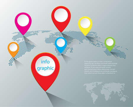 Abstract infographics number options template. Vector illustration. Can be used for workflow layout, diagram, business step options, banner, web design.のイラスト素材