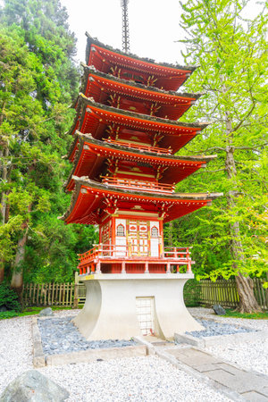 The Japanese Tea Garden in the Golden Gate Parkのeditorial素材