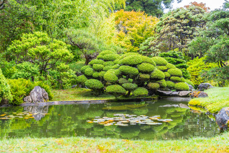 The Beautiful Japanese Tea Garden in Golden Gate park, San Franciscoのeditorial素材