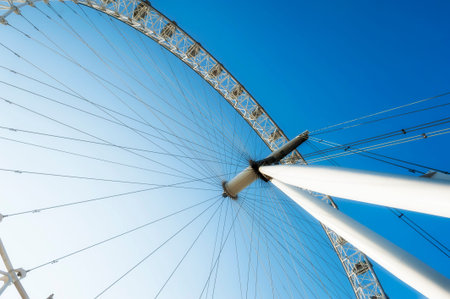The London Eye Seen from Across the Thamesのeditorial素材