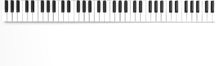 Piano keyboard, 3d renderの写真素材