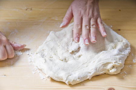 Kneading the dough