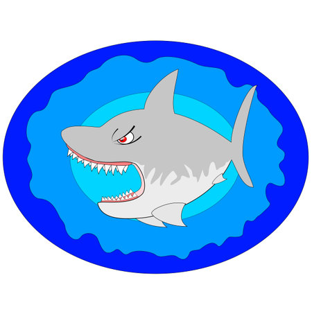 Shark  Illustrationのイラスト素材