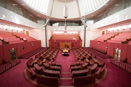  Inside Senate, the upper house of the bicameral Parliament of Australia