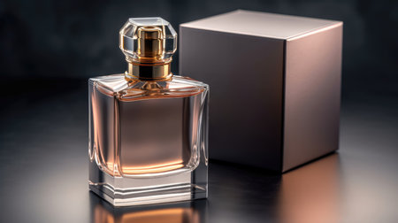 Perfume with box mockup created with Generative AI.の素材
