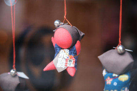 Sarubobo doll, Japanese amulet, particularly associated with the town of Takayama in Gifu, Japan.の写真素材