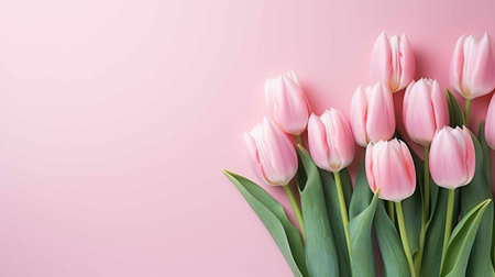 Tulips bouquet for international women's day. Generative AI.の素材