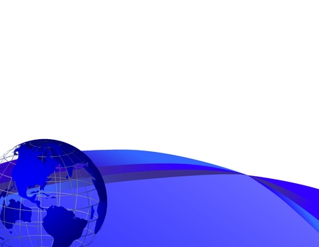 Blue Background With Worldのイラスト素材
