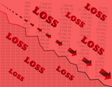 Loss with Stock Symbolsのイラスト素材