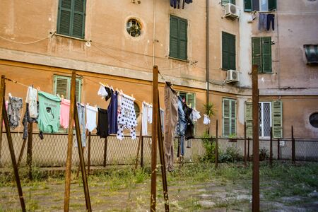 Old Garbatella Laundry in a Gardenの写真素材