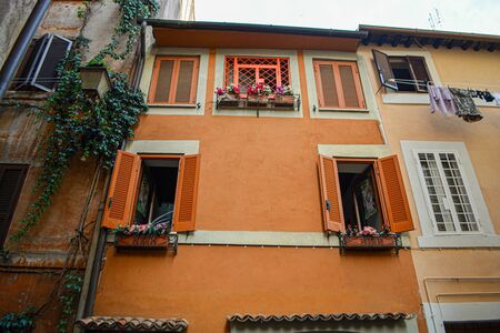 cozy street in Rome, Italyの写真素材