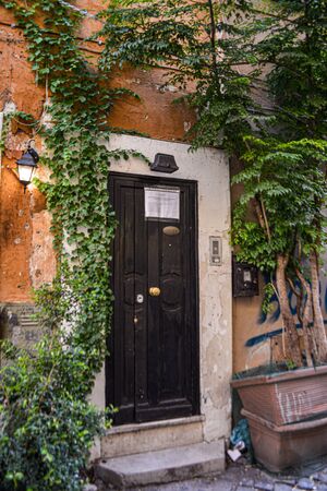 cozy street in Rome, Italyの写真素材