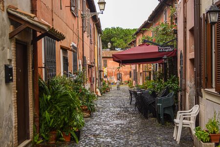 Pittoresque Street in Ostia Antica, Romeの写真素材