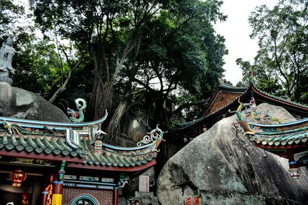 visiting Xiamen, Fujian region, China, sunlight rock templeの写真素材