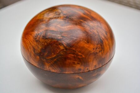 wooden ball isolated on white background