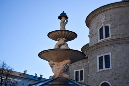 The Salzburg Cathedral (Salzburger Dom) on a sunny dayの写真素材