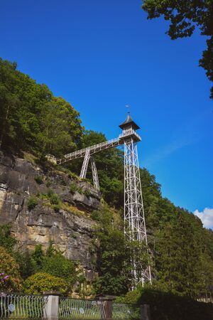 Bad Schandau elevator from the 19th century in Germanyの写真素材