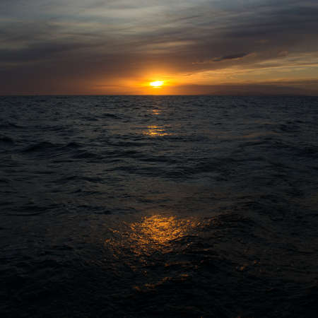 Beautiful colours of Sunset in Dalmatia, Croatiaの写真素材
