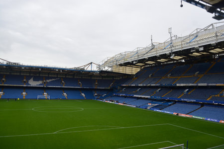 London 2022, Chelsea stadium, Stamford bridge in Novemberの写真素材