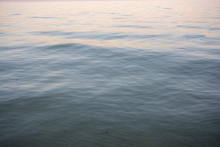 Evening mood on the beach of Ishoj, south of Copenhagen, Denmarkの写真素材
