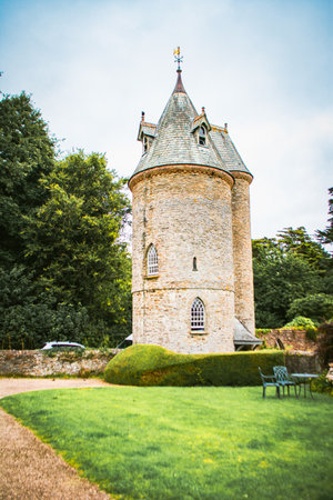 Trelissick Tower Cornwall England UKの写真素材