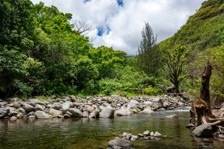 Iao Valley State Park in Maui, Hawaii in summer 2024の写真素材
