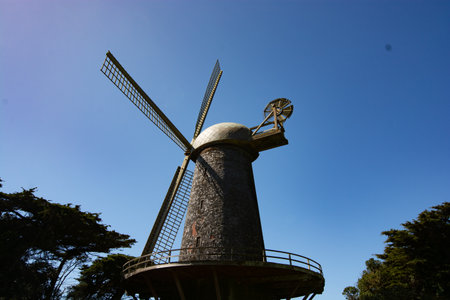 Dutch windmill - Golden Gate Park, San Franciscoの写真素材