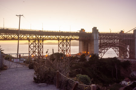 View of Golden Gate Bridge in California, San Francisco, United States.の写真素材